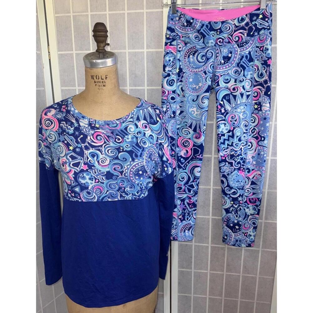 Lilly Pulitzer Luxletic Legging S Finn XS Preppy Country Club‎ Tennis Gym Set